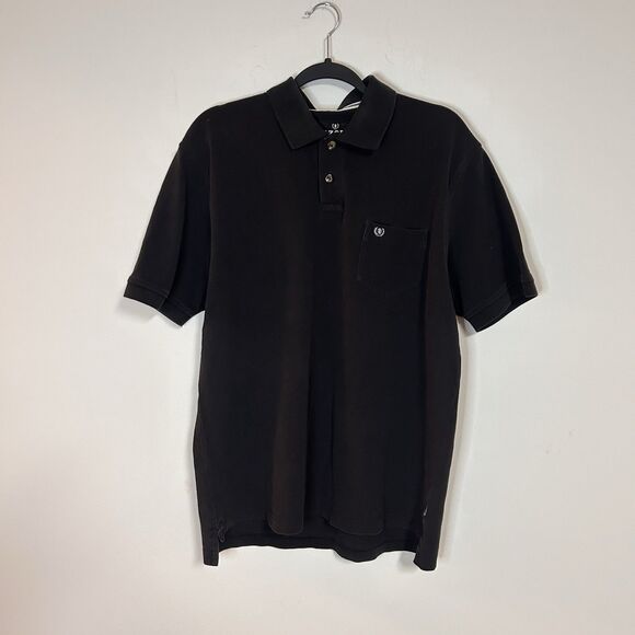 Izod Other - IZOD Saltwater Wash Polo Shirt Mens Large Black 100% Cotton Pocket